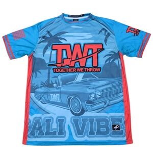 Cornhole Jersey Together We Throw Cali Vibes Stay Humble Men's Size Large